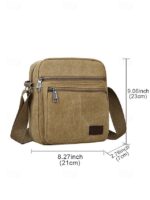 Men's Canvas Crossbody Bag, Multiple Colors, Durable - Image 10