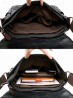 Men's Faux Leather Messenger Bag – Vintage Business - Image 7