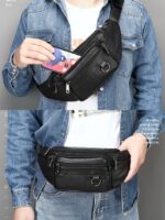 Men's Vintage Leather Sling Bag Fanny pack– Crossbody - Image 4