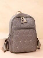 Women's Quilted Waterproof Nylon Backpack – Lightweight - Image 13