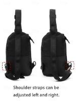 Men's Gothic Skull Crossbody Bag – Multi-Pocket Large - Image 7