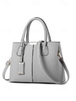 Women's Faux Leather Handbag with Adjustable Strap, - Image 17