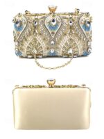 Women's Clutch Evening Bag Wristlet Shoulder Bags Silk - Image 5