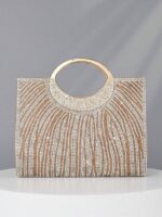 Women's Rhinestone Evening Clutch Bag with Round Handle – - Image 5