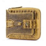 Men's leather crocodile patterned top layer cowhide