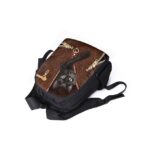 Black Cat Zipper Design Backpack – Cute 3D Animal Print School - Image 4