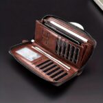 Men's Faux Leather Zipper Wallet with Multiple Card Slots