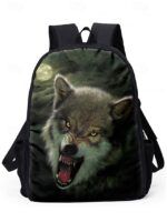 Men's 3-Piece Wolf Design Backpack Set - Durable, Trendy - Image 19