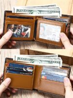 Men's RFID Blocking Genuine Leather Wallet – Slim Bifold - Image 5