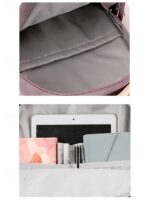 Teen Waterproof Backpack with Trolley Sleeve – Multi-Pocket - Image 7