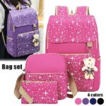 4-Piece Starry Backpack Set for Girls - Includes Backpack,