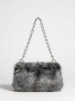 Women's Faux Fur Chain Bag – Plush and Stylish with - Image 6