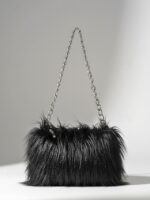 Women's Faux Fur Chain Bag – Plush and Stylish with - Image 20