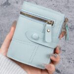 Women's Small Bifold Wallet with Zipper Coin Pocket –