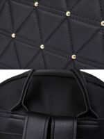 Women's Quilted Waterproof Nylon Backpack – Lightweight - Image 8