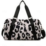 Women's Waterproof Leopard Print Travel Duffel Bag –