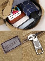 Men's Canvas Crossbody Bag, Multiple Colors, Durable - Image 8