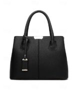 Women's Faux Leather Handbag with Adjustable Strap, - Image 5