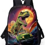 Kids' 3-Piece Dinosaur Backpack Set with Lunch Bag and