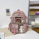 Cute Transparent Pocket Backpack Waterproof with Plush Toy - - Image 4