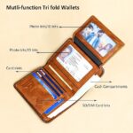 Men's Large Capacity RFID Blocking Cowhide Leather Wallet - Image 7