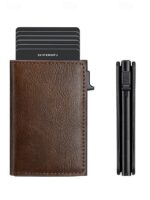 Men's RFID Blocking Carbon Fiber Pattern Wallet, Faux