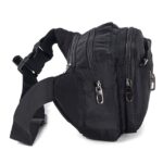 Men's Black Nylon Travel Fanny Pack, Multi - Pocket Waist - Image 3