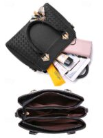 30Pcs Women's Faux Leather Handbag with Tassel Charm and Textured - Image 6