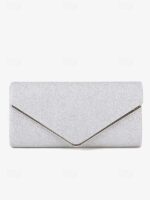 Women's Gold Glitter Envelope Clutch with Chain Strap – - Image 6