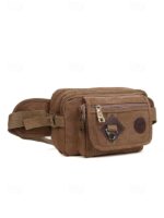 Men's Durable Canvas Crossbody Bag with Multiple Pockets - Image 12