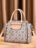 Elegant Women's Faux Leather Handbag with Red Accents and - Image 13