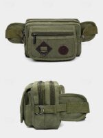 Men's Durable Canvas Crossbody Bag with Multiple Pockets - Image 3