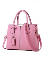 Women's Faux Leather Handbag with Adjustable Strap, - Image 14