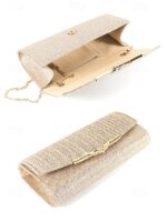 20PCS Elegant Gold Glitter Evening Clutch - Women's Party Handbag - Image 6